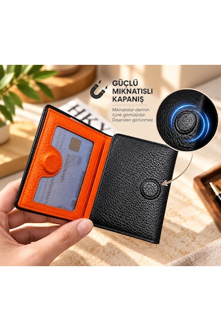 Grande 1414 Hakiki Deri Mıknatıslı Isme Özel Erkek Cüzdan