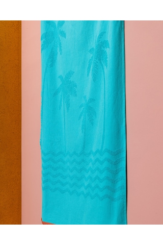 Madame Coco Fourne %100 Pamuk Plaj Havlusu - Turkuaz - 70x150 Cm 8684427222829 Yeşil