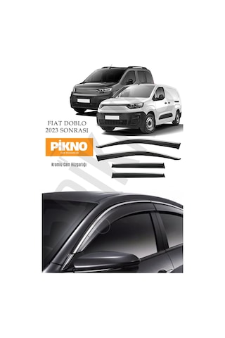 Fiat Doblo 2023 Ve Sonrası Kromlu Cam Rüzgarlığı 4'lü Set A+ Plus