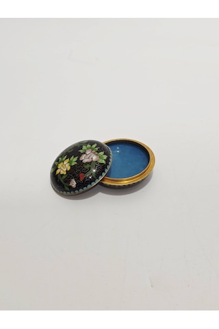 Antika Cloisonne Minyatür Kutu 5,4x2,5cm 070