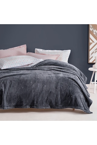 Yataş Bedding Holly Wellsoft Çift Kişilik Battaniye Antrasit