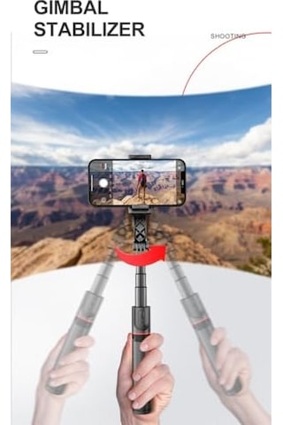 Stabilizer Selfie Stick 2 Si 1 Arada Kablosuz Bluetooth Uzaktan Kumandalı 700mm Ayarlanabilir Yükseklik Ios Uyumlu Tit Diğer