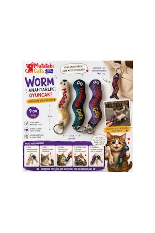 Anahtarlık Worm Çok Renkli