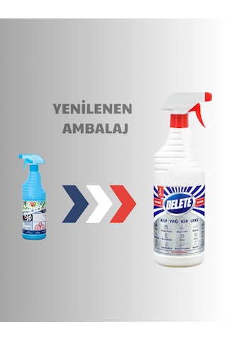 Delete Çok Amaçlı Yağ Kir Leke Çözücü Genel Temizleyici 3 x 1L