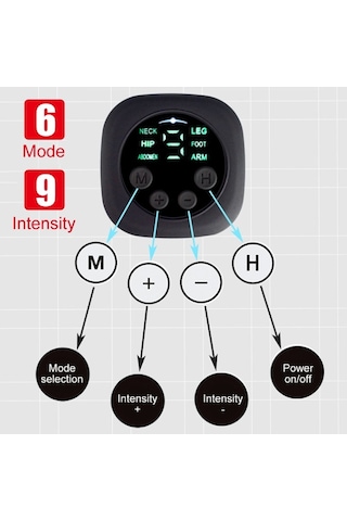 Leezsing Akıllı Unisex Usb Şarj Edilebilir Ems Fitness Eğitmeni Kemer Led Ekran Elektrikli Kas Stimülatörü Karın Kası Etiketi Ev Kas Eğitim Cihazı-83 Çok Renkli