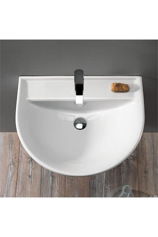 Turkuaz Seramik Bella Banyo Lavabo 40 x 50 CM (Bella Yarım Ayaklı)