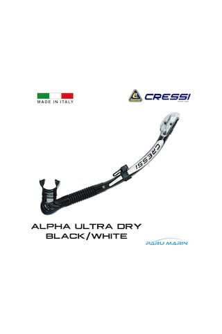 Parumarin Cressi Alpha Ultra Dry Şnorkel Black / White