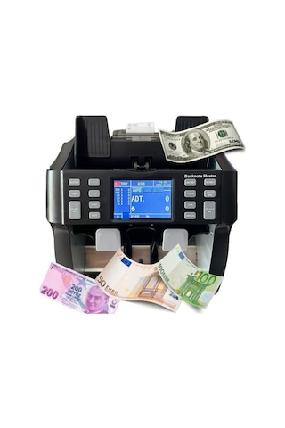 Banknote Master Çift Katlı 10 Ülke Para Sayma Birimine Sahip Geniş Hafıza