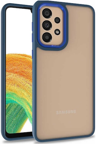 Zore Galaxy Uyumlu A32 4g Kılıf Flora Kapak - Mavi Mavi