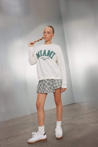 DeFacto Kız Çocuk Beli Lastikli Pileli Ekose Şort Etek C7296A824AUGN1116 Yeşil