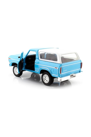 1978 Ford Bronco Hard Top 1:24 Ölçek Die-cast Metal Model Araba - Mavi/beyaz - Motor Max Çok Renkli