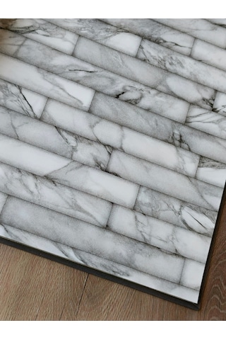 3 Boyutlu Mermer Görünümlü Taş Desenli Silinebilir Duvar Kağıdı 5 M² Diğer