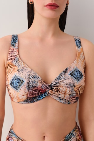 Suwen Freya Önü Burgulu Bikini Üst Sb25570984984 Etnik Desenli