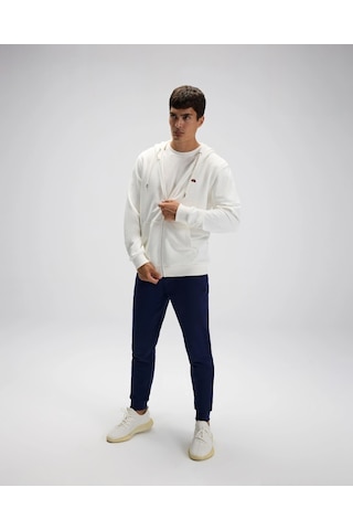 Ellesse Em581 Erkek Beyaz Önden Fermuarlı Sweat Beyaz