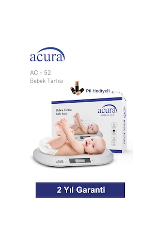 Acura Ac-52 Ce Onaylı 20kg Kapasiteli Dijital Bebek Tartısı