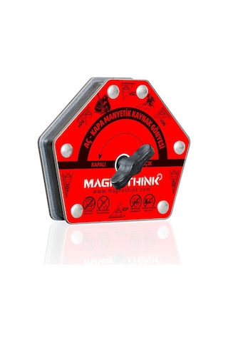 Magnethink Aç Kapa Çok Açılı Manyetik Kaynak Gönyesi - Kırmızı