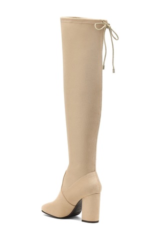 Nine West Cirka 1Pr Krem Kadın Topuklu Çizme 101065395 Bej