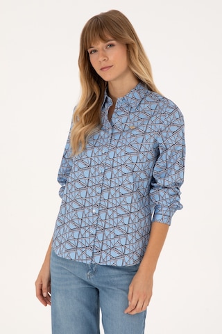 U.s. Polo Assn. Kadın Açık Mavi Gömlek Desenli 50316376-vr003 Acık Mavı