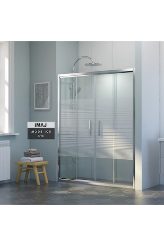 İmaj Banyo Mode İce A-16 Orta Açılır 2 Sabit 2 Sürgü Duşakabin Krom
