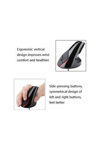 Jsy-12 5 Tuşlu Usb Kablolu Dikey Fare Ergonomik Bilek Desteği Optik Fare Mavi Diğer