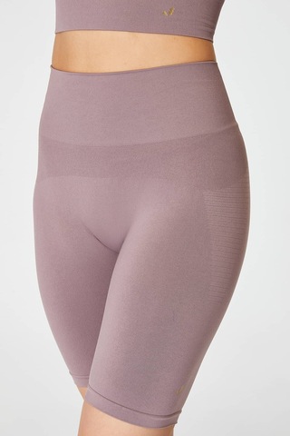 Jerf Vella Yüksek Bel Konfor Biker Tayt Leylak