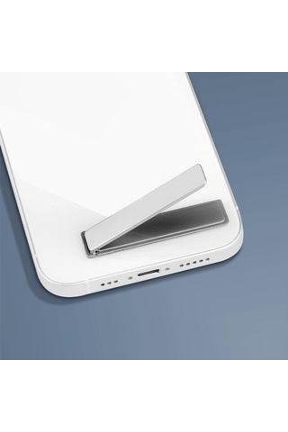 Gümüş Hdoorlink Mini Manyetik Telefon Tutucu Katlanabilir Cep Telefonu Geri Görünmez Tutucu Metal Braket Masa Standı İphone Xiaomi Samsung Uyumlu İçin