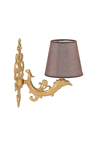 Tekli Eskitme Zamak Metal Aplik Kahverengi Şapkalı Kahverengi