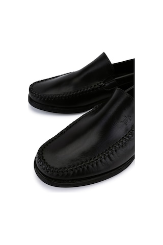 Tamer Tanca Erkek Hakiki Deri Siyah Loafer Ayakkabı 1008 2828 Erk Ayk Y24 Sıyah Dr