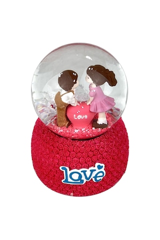 Love Sevgililer Işıklı Ve Müzikli Kar Küresi