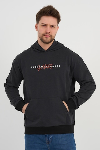 Alexander Gardi Alexandergardı Özel Unisex Baskılı Kapüşonlu Kanguru Cepli Sweatshirt Unx-0017602 Antrasit
