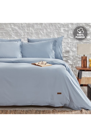 Yataş Bedding Plain Tek Kişilik Ranforce Nevresim Takımı- Indigo