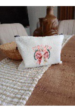Wisheratelier Yaz Temalı Eğlenceli Bez Clutch El Çantası Çok renkli