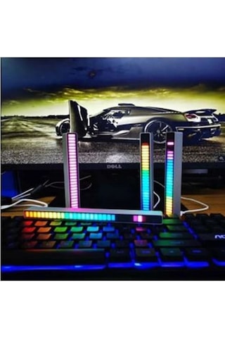 Rgb Sese Duyarlı Müzik Ses Ritim Işığı Taşınabilir Ev-araba-masaüstü Ekolayzer Led Çubuk Lamba