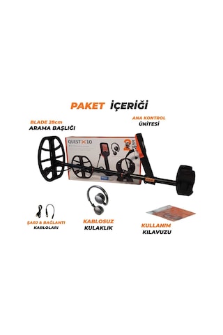 Quest X10 Idmaxx Dedektör + Kulaklık Avantajlı Paket