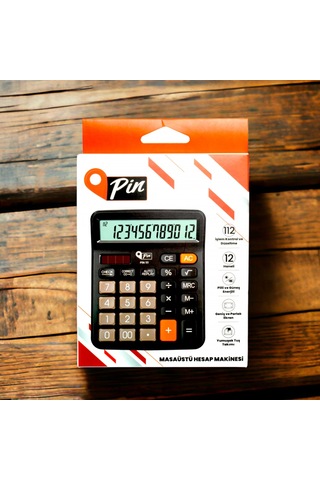 Pin 111 Büyük Boy 12 Hane Masaüstü Hesap Makinesi