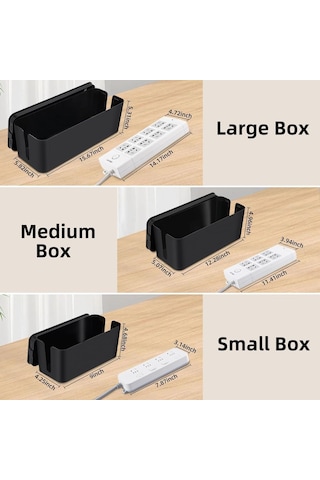 Kablo Yönetim Düzenleyici Kutu Güç Şeritleri Hider Güç Kabloları Masa, Tv, Bilgisayar, Usb Hub, Kablolar Üçl