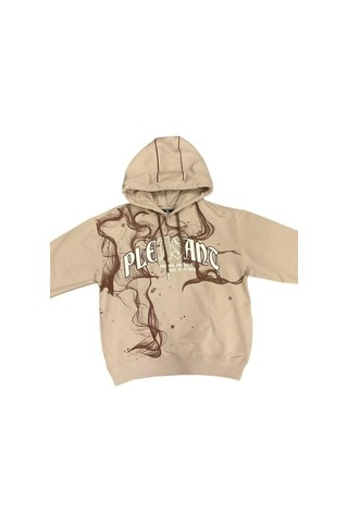 Erkek Çocuk Kapüşonlu Batik Desenli Sweatshirt-14697 Vizon