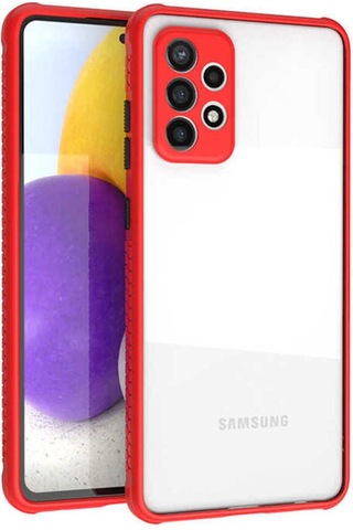 Samsung Uyumlu Galaxy A72 Kılıf Zore Kaff Kapak Kırmızı