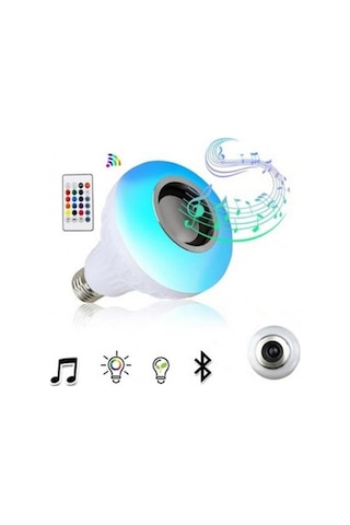 Mobee Bluetooth Hoparlör Akıllı Led Ampul Lamba 1250