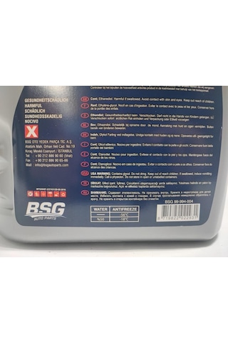 Bsg Kırmızı Organik -56 C Antifriz 3 L