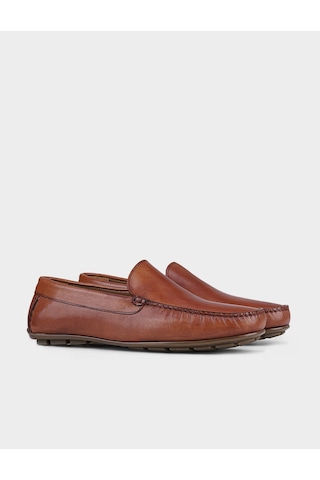 Hakiki Deri Taba Erkek Loafer Ayakkabı Taba