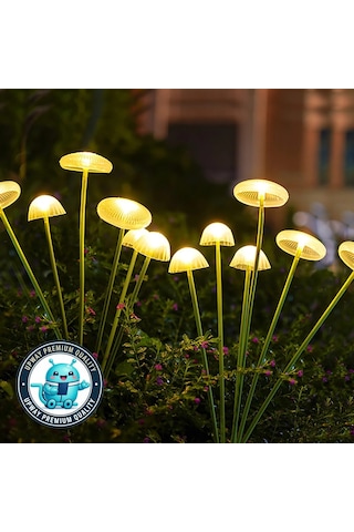 Upway Jellyfish Güneş Enerjili 6 Led Işıklı Dekoratif Bahçe Peyzaj Lambası
