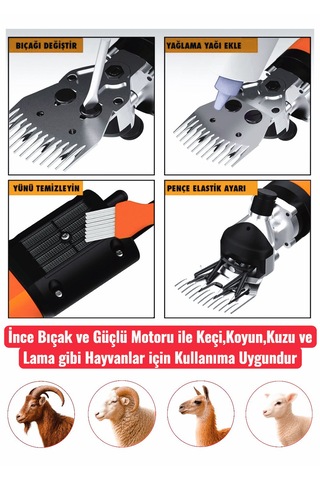 Schmıtzer Sch-kkm03t Pro Seri Metal Şanzuman Profesyonel Koyun Keçi Kırpma-kırkma Makinası 6 Kademe Devir Ayarlı