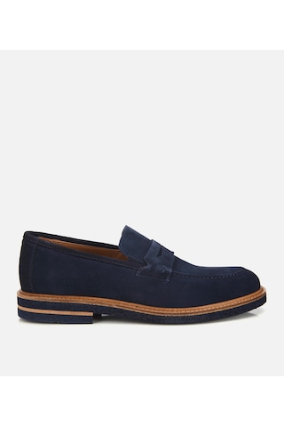 Hotiç Erkek Süet Deri Lacivert Klasik Loafer