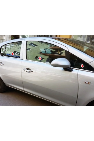 Opel Corsa D Krom Cam Çıtası 6 Prç 2007-2014 Arası P.çelik
