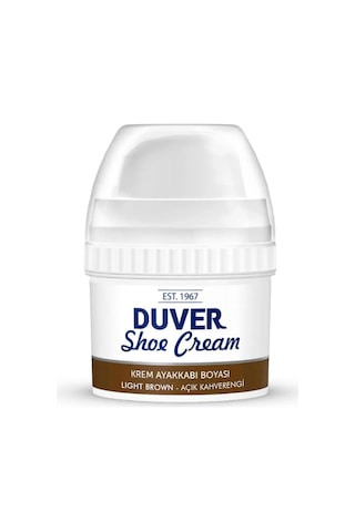 Duver Kendiliğinden Parlaklık Sağlayan Açık Kahverengi 60 Ml Krem Ayakkabı Boyası Kahverengi