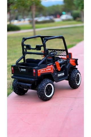 Utv X Alpha 24 Volt 4 Çekerli 800 Watt Akülü Araba Eva Teker Turuncu