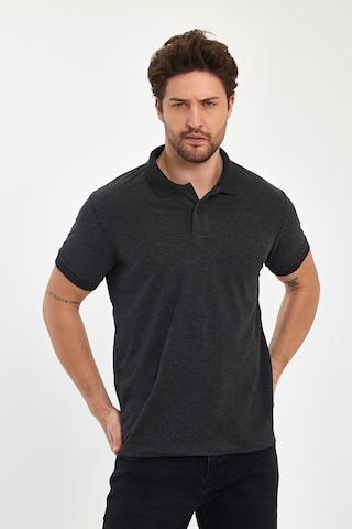 Nemonti Premium Penye Polo Yaka T-shırt Antrasit