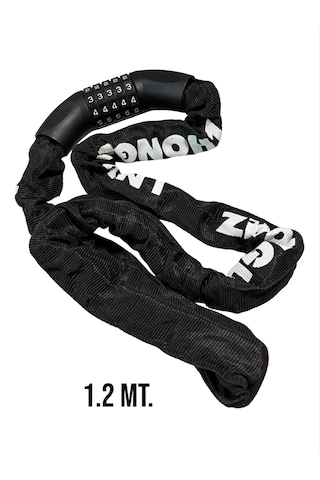 Motosiklet/elektrikli Scooter/bisiklet Uyumlu Şifreli Zincir Kilidi 1.2 Mt 120cm Zincir