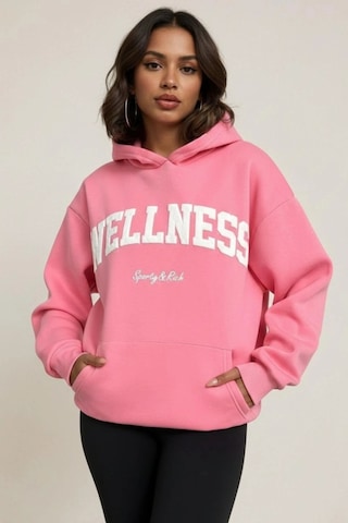 Rovebella Felicità Wellness Oversize Sweatshirt Pembe